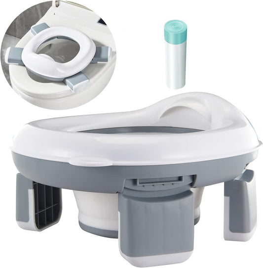 PandaEar Penico portátil para bebês e crianças pequenas, assento sanitário dobrável para treinamento de desfralde com bolsa de viagem e bolsa de armazenamento, penico portátil para viagens, para meninos e meninas,