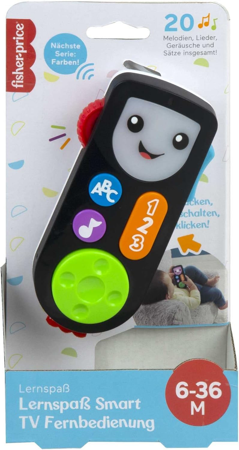 Fisher-Price Controle remoto Stream and Learn, versão alemã, francesa, controle remoto Laugh & Learn Stream & Learn - edição em inglês do Reino Unido