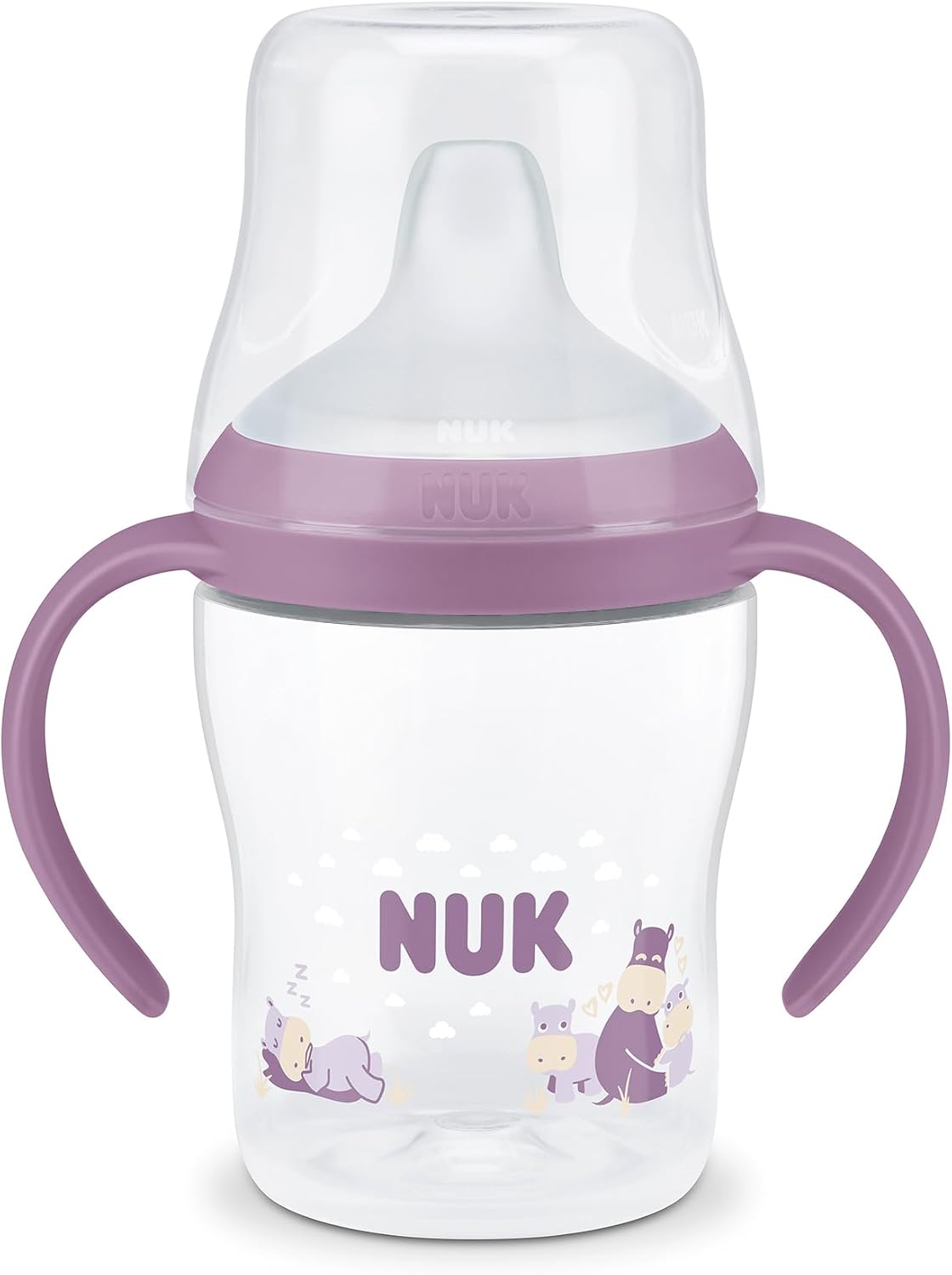 NUK Copo de Aprendizagem Perfect Match | 6+ meses | 150 ml | Copo com Bico Antivazamento para Crianças Pequenas | Alças Antiderrapantes | Hipopótamo | 1 unidade