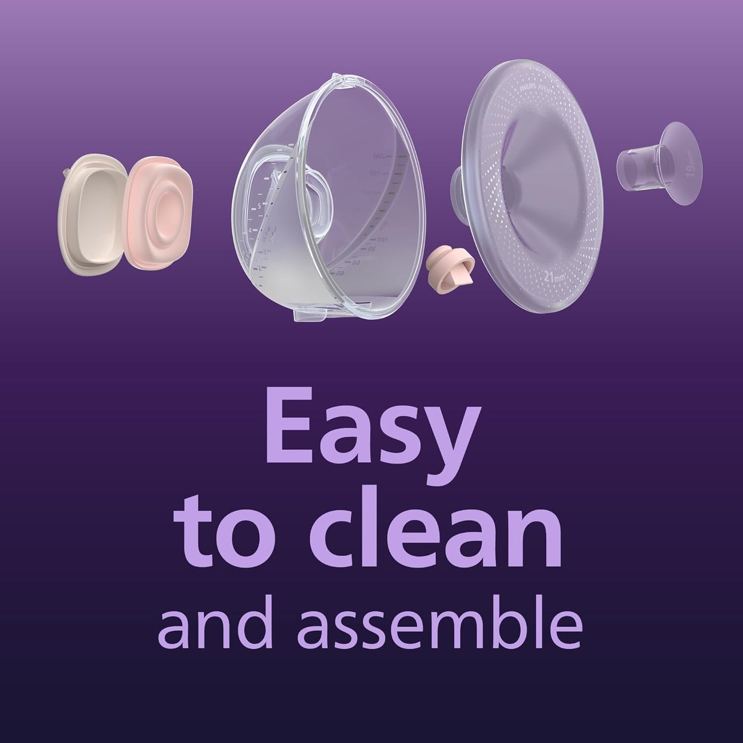 Philips Avent Bomba tira-leite elétrica dupla Hands-Free, motor com potência hospitalar, imita o ritmo de sucção do bebê, bombeia até 85 vezes por minuto, 2 copos coletores, 4 protetores de seios, modelo SCF547/11