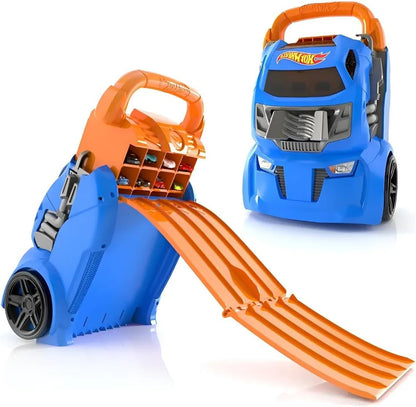 Hot Wheels Estojo Lançador | Armazena até 20 carrinhos | 2 em 1: estojo de armazenamento e lançador que se conecta a outros conjuntos | Para crianças a partir de 3 anos | (Carrinhos não incluídos)