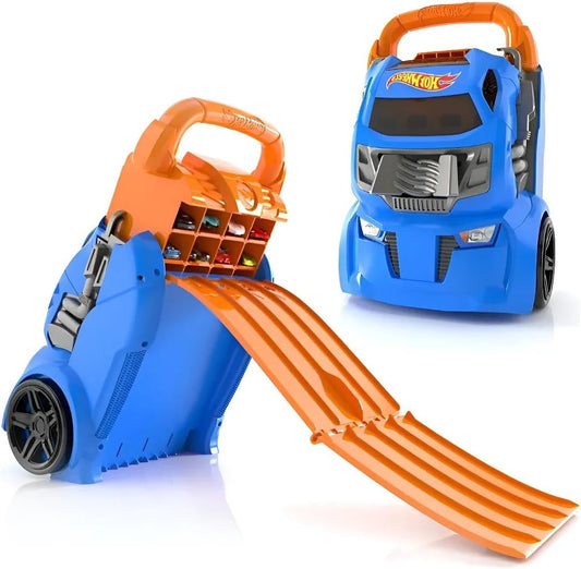 Hot Wheels Estojo Lançador | Armazena até 20 carrinhos | 2 em 1: estojo de armazenamento e lançador que se conecta a outros conjuntos | Para crianças a partir de 3 anos | (Carrinhos não incluídos)