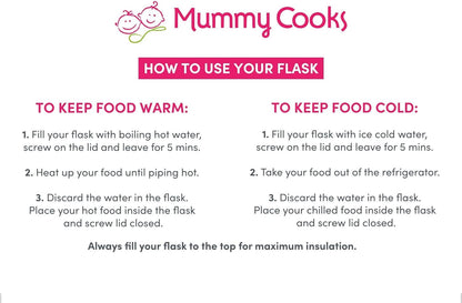 Mummy Cooks Frasco Isolado para Alimentos 450ml - (450ml Azul)