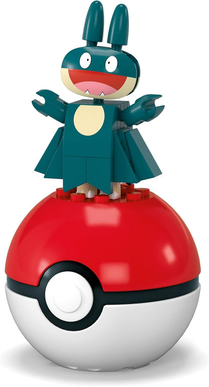 MEGA Conjunto de Brinquedos de Montar Pokémon – Pacote com 8 Treinadores e 189 Peças, 8 Personagens Articulados e Posicionáveis (aprox. 5 cm de altura), para Crianças, HKT24