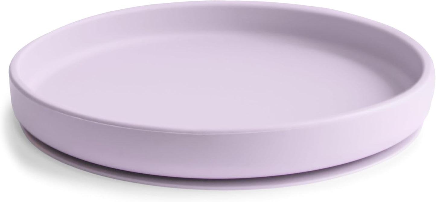 Mushie Prato de silicone antiderrapante com ventosa Classic para bebês e crianças pequenas | Silicone de qualidade alimentar | Pode ser lavado na lava-louças e usado no micro-ondas (Lilás suave)