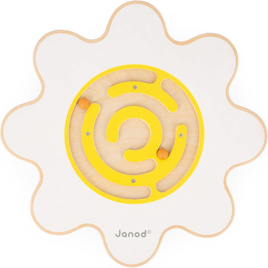 Janod - Tabla de equilibrio Sweet Cocoon Flower - Juguete de madera FSC - Desarrolla el sentido del equilibrio y la concentración - Juego de habilidad para niños a partir de 5 años