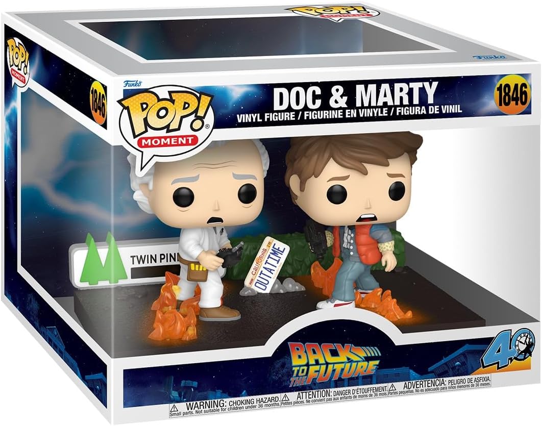 Funko Pop! Moment: De Volta para o Futuro - Doc & Marty&Marty - De Volta para o Futuro - Figura de Vinil Colecionável - Ideia para Presente - Produtos Oficiais - Brinquedos para Crianças e Adultos - Fãs de Cinema