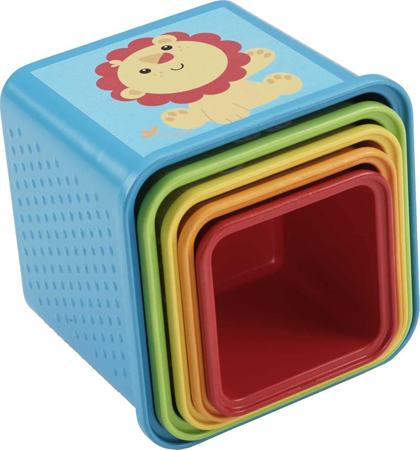 Conjunto de 5 blocos de empilhar e encaixar da Fisher-Price, para bebês a partir de 6 meses de idade, CDC52