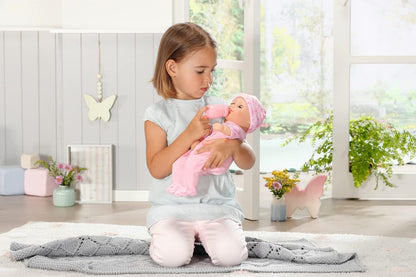 Baby Annabell 709870 Pequena Annabell - Boneca de Corpo Macio de 36cm para Brincar de Alimentar - Adequada para Crianças a partir de 1 Ano - Perfeita para Bebês - Inclui Boneca, Mamadeira e Roupa