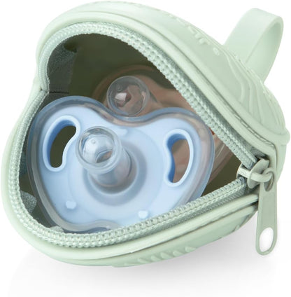 PandaEar Conjunto de 4 Estojos Porta-Chupetas | 2 Estojos de Silicone para Chupeta e 2 Capas Transparentes para Caixa de Chupeta Snoother Pods | Acessórios Universais para Caixa de Chupeta, Ideais para Viagem | Livre de BPA
