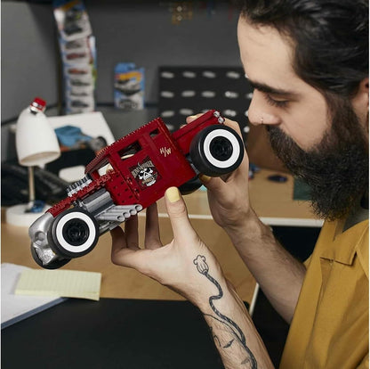MEGA Hot Wheels Veículo Brinquedo de Montar Colecionável para Adultos, Escala 1:18 Bone Shaker com Modelo em Metal Fundido para Fãs e Colecionadores, HBD50