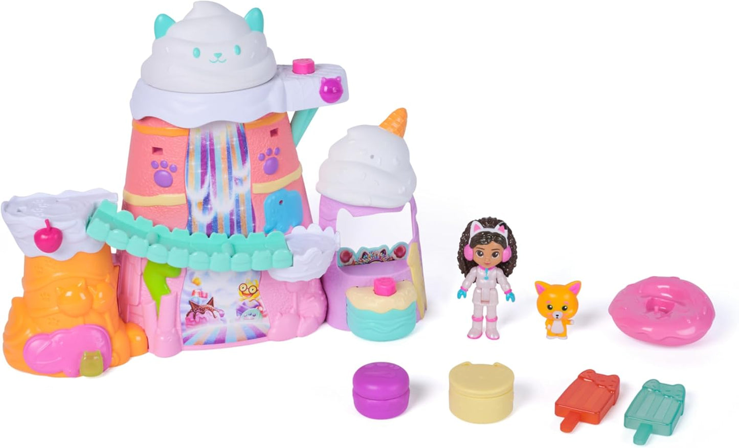 Gabby's Dollhouse: O Filme, Conjunto de Brinquedos Montanha de Doces da Gabby, Conjunto de 12 Peças com Figuras e Acessórios, Brinquedos Infantis para Meninas e Meninos a partir de 3 Anos