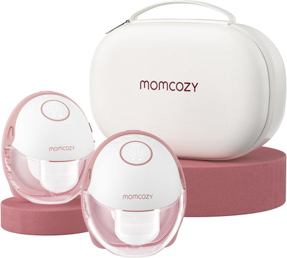Momcozy Bomba tira leite mãos livres estilo móvel | M6, bomba de amamentação vestível ritmo ideal para mais leite, flange DoubleFit mais adequada e discreta com 3 modos e 9 níveis, 24 mm - 2 unidades vermelho aconchegante