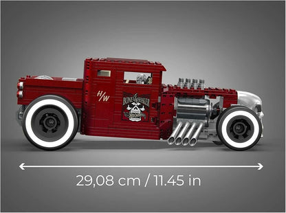 MEGA Hot Wheels Veículo Brinquedo de Montar Colecionável para Adultos, Escala 1:18 Bone Shaker com Modelo em Metal Fundido para Fãs e Colecionadores, HBD50