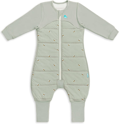 Love To Dream™ Macacão de dormir com pernas, 12-24 meses - Abelhas Oliva | Manga comprida, manta e edredom vestíveis leves | 2,5 Tog Ideal para inverno e outono (16–20°C) | Algodão lavável à máquina, zíper duplo