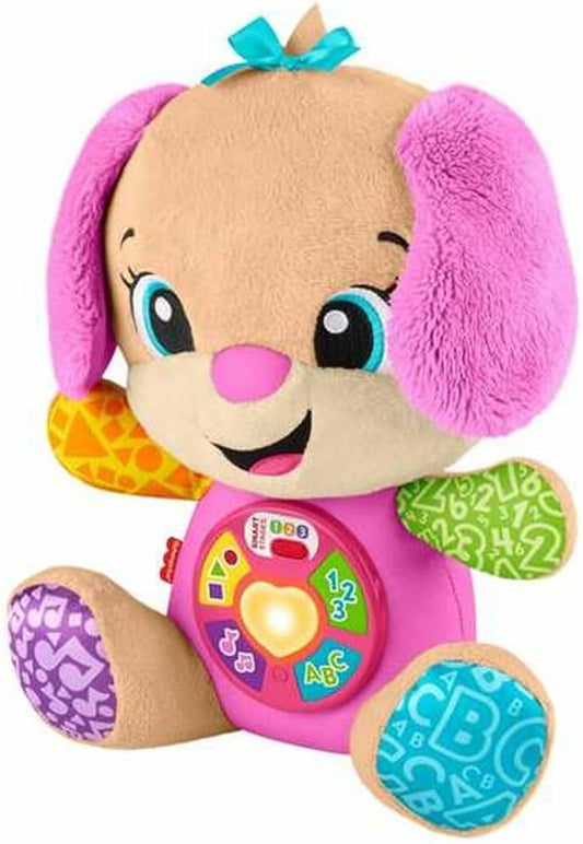 Fisher-Price Brinquedo de Pelúcia Educativo Musical Smart Stages Laugh & Learn JFD35 para Bebês a partir de 6 Meses, Versão Multilíngue: Italiano, Espanhol, Português, Inglês, JFD35