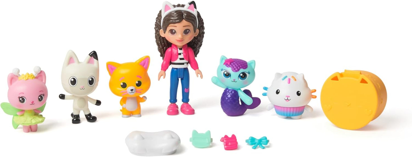 Gabby's Dollhouse: O Filme, Pacote da Equipe Cat-venture, Conjunto de 11 Figuras de Brinquedo com Acessórios, Brinquedos Infantis para Meninas e Meninos a partir de 3 Anos