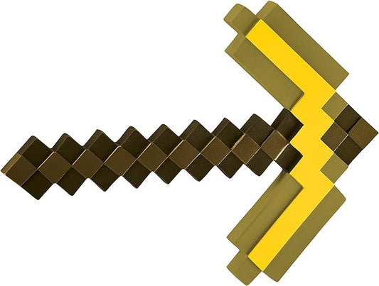 DISGUISE Picareta oficial Mojang Premium Gold Minecraft - feita com material seguro para crianças - brinquedos Minecraft para crianças tamanho único