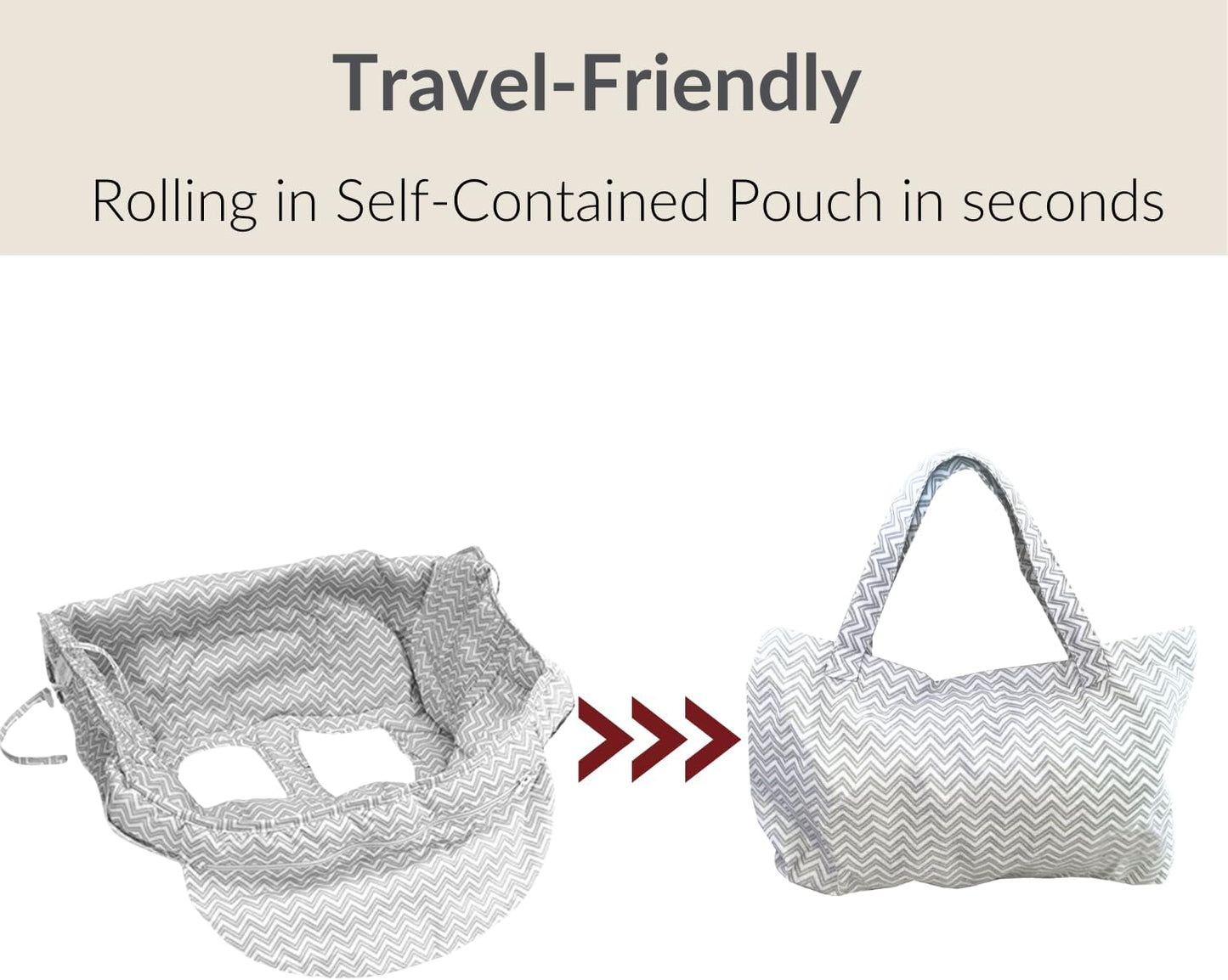 PandaEar Capa para Carrinho de Compras para Bebê, 2 em 1: Capa para Carrinho de Compras e Capa para Cadeirão de Bebê - Cinza