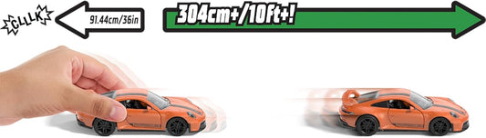 Hot Wheels Carro de brinquedo Pull-Back Speeders em escala 1:43, puxa o carro para trás e solta, alto desempenho, colecionável, com motor ou porta Rolomatic, porta-malas ou capô que abre, os modelos podem variar, HPR70
