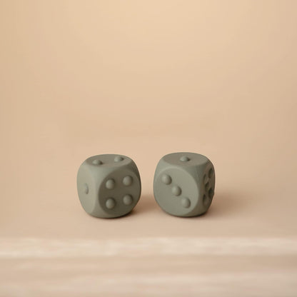 Mushie Brinquedo Sensorial Dice Press (Pacote com 2) | Brinquedo Sensorial para Apertar e Estourar | Desenvolvimento da Coordenação Motora Fina | Ensina Aritmética Simples | 100% Silicone de Qualidade Alimentar