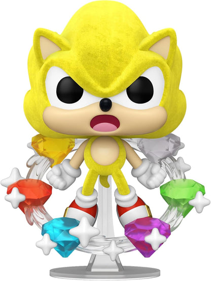 Funko Pop! Plus: Sonic - Super Sonic com Esmeraldas - Sonic The Hedgehog - Figura colecionável de vinil - Ideia para presente - Produtos oficiais - Brinquedo para crianças e adultos