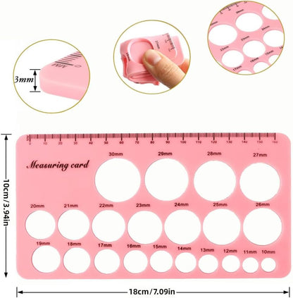 PandaEar Medidor de mamilos, medidor de tamanho de flange de bomba de amamentação, ferramenta de medição de silicone para novas mamães e mulheres que amamentam.