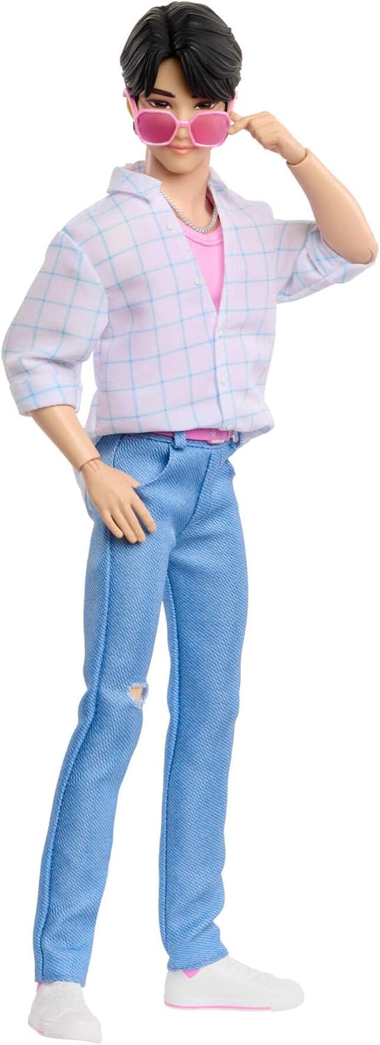 Mattel Boneco Fashion KPop Demon Hunters Saja Boys Jinu | Vestindo o visual de performance "Soda Pop", com 2 acessórios, inspirado no filme, JRN38