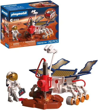 Playmobil Space ESA – Rover de Exploração de Marte e Astronauta – Rover móvel com perfuratriz e painéis solares, conjunto de brinquedo espacial para crianças a partir de 4 anos, 72012