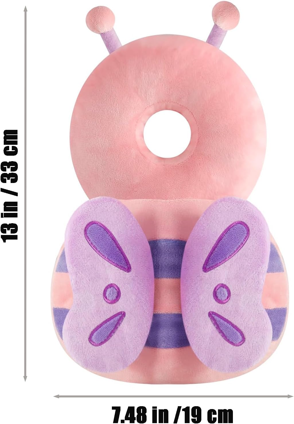 PandaEar Mochila Protetora de Cabeça para Bebê , Proteção de Cabeça Ajustável para Bebês que Começam a Andar (Rosa)