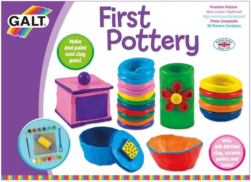 Galt Toys, Cerâmica Animal, Kits de Artesanato Infantil, A partir de 6 Anos, 32,7 x 6,9 x 23,9 cm e Brinquedos, Ímãs de Monstro, Kit de Artesanato para Crianças, A partir de 6 Anos