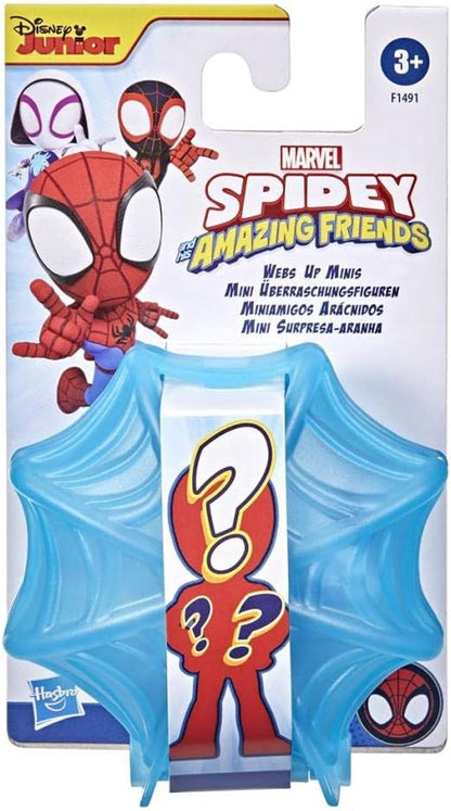 SPIDEY AND HIS AMAZING FRIENDS Marvel News Up Mini, boneco de ação colecionável de 6 cm em capa de teia, para crianças a partir de 3 anos