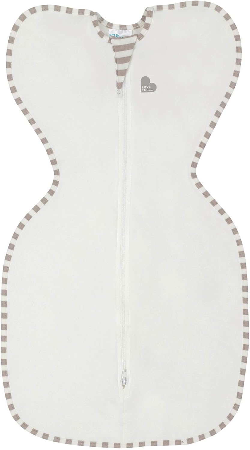 Love To Dream™ Swaddle UP™, Recém-nascido 2,2–3,8 kg - Creme | Ajuste perfeito, promove uma rotina de sono saudável | 1,0 Tog Ideal para primavera e verão (20–24 °C) | Algodão lavável à máquina com zíper duplo