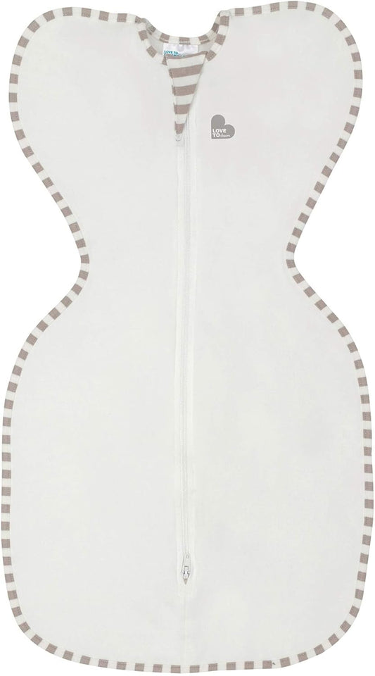 Love To Dream™ Swaddle UP™, Recém-nascido 2,2–3,8 kg - Creme | Ajuste perfeito, promove uma rotina de sono saudável | 1,0 Tog Ideal para primavera e verão (20–24 °C) | Algodão lavável à máquina com zíper duplo