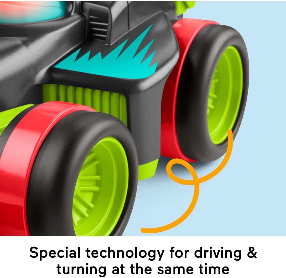 Fisher-Price Carrinho de brinquedo pré-escolar My Easy RC com controle remoto e 2 velocidades para crianças a partir de 3 anos, HYH28