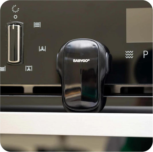 BABYGO® Fechaduras magnéticas de armário de segurança infantil para crianças 10 fechaduras, 2 chaves e 8 protetores de canto gratuitos Armários e gavetas de cozinha à prova de bebês Fácil instalação em 30 segundos (preto, fechadura de forno