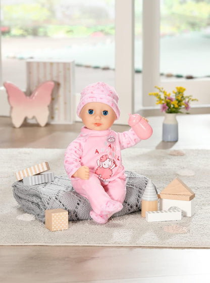 Baby Annabell 709870 Pequena Annabell - Boneca de Corpo Macio de 36cm para Brincar de Alimentar - Adequada para Crianças a partir de 1 Ano - Perfeita para Bebês - Inclui Boneca, Mamadeira e Roupa