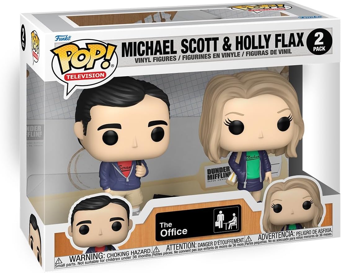 Funko Pop! Television: The Office S9 - Michael Scott e Holly - (2PK) - Boneco colecionável de vinil - Ideia para presente - Produtos oficiais - Brinquedos para crianças e adultos - Fãs de TV - Boneco modelo para colecionadores
