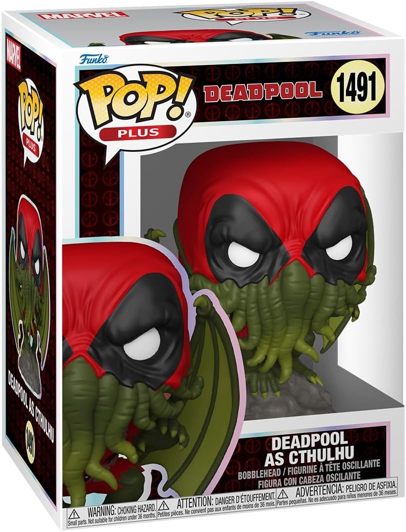 Funko Pop! Plus: Clássicos Literários de Deadpool – Deadpool Cthulhu - Figura de Vinil Colecionável - Ideia de Presente - Produtos Oficiais - Brinquedos para Crianças e Adultos - Fãs de Quadrinhos - Figura Modelo para Colecionadores