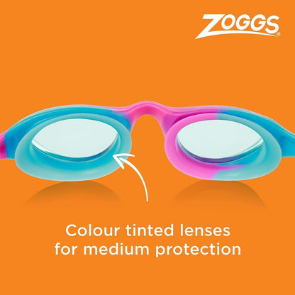 Zoggs Super Seal Gafas de natación para niños, gafas de natación con protección UV, ajuste rápido y correa cómoda dividida, lentes transparentes para gafas de natación sin niebla, gafas Zoggs para niños de 6 a 14 años