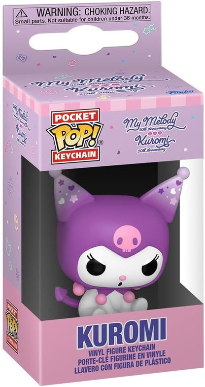 Funko Pop! Chaveiro K/Mystery Mini - Kuromi - Chaveiro Hello Kitty - Mini Figura Colecionável - Presente de Natal - Ideia de Presente - Produtos Oficiais - Fãs de Anime - Decoração de Mochila