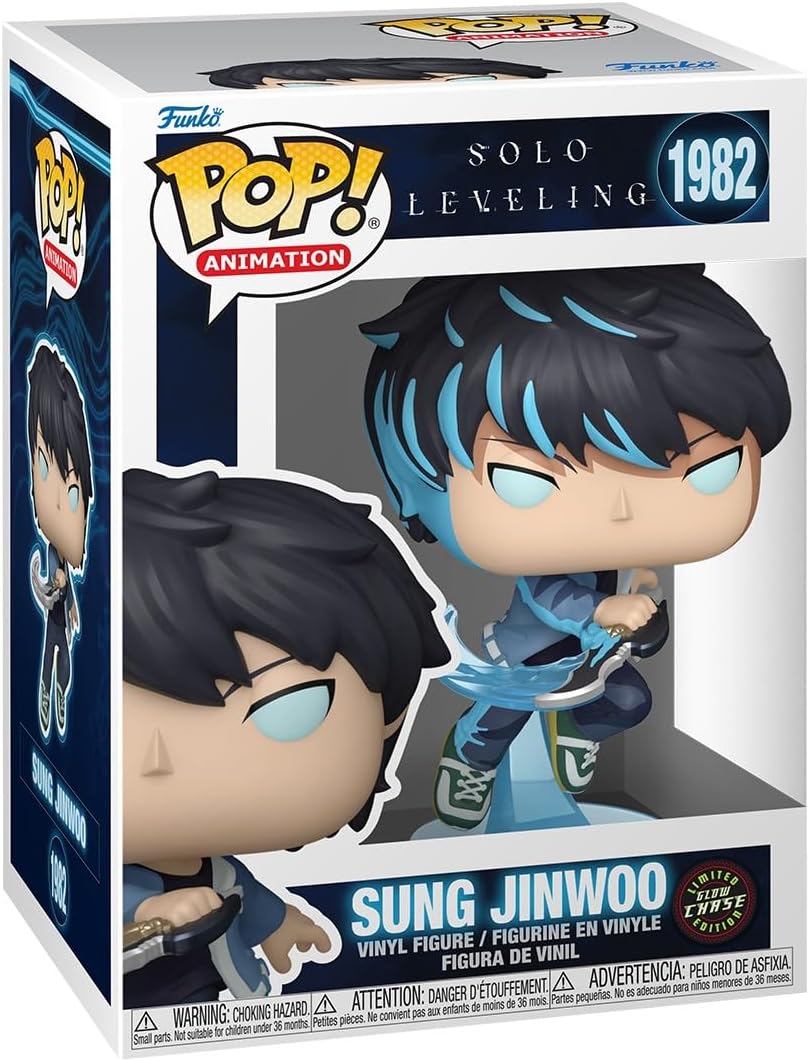 Funko Pop! Animation: Solo Leveling - Sung Jinwoo - Chances de 1/6 para a variante rara de Chase - Figura de vinil colecionável - Ideia para presente - Produtos oficiais - Brinquedos para crianças e adultos - Fãs de anime