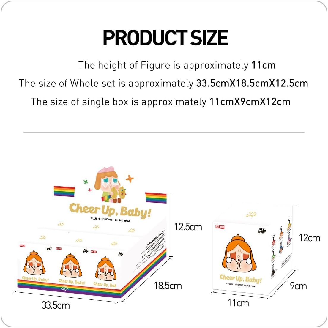 POP MART CRYBABY CHEER UP, BABY! SERIES - Bonecos de pelúcia da série 1 caixa de 2,5 polegadas, bonecos de ação articulados, design premium, presentes para fãs - brinquedo colecionável favorito