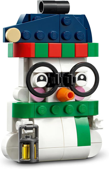 LEGO Enfeites de Boneco de Neve 40812 | Brinquedos para meninas e meninos a partir de 6 anos, kit de artesanato, 2 figuras e acessórios, decorações para pendurar na árvore, presente de Natal