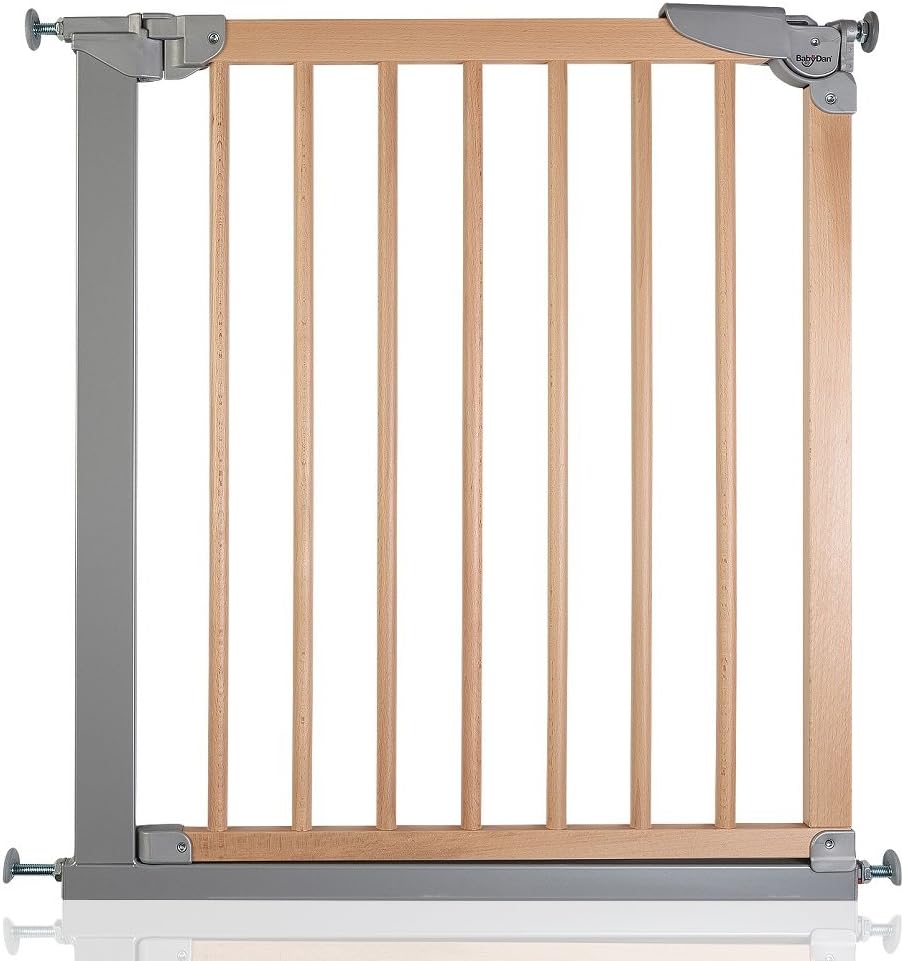 Barrera de seguridad para escaleras para bebés BabyDan Designer con ajuste a presión real, todos los anchos (69,1 cm-75,8 cm)