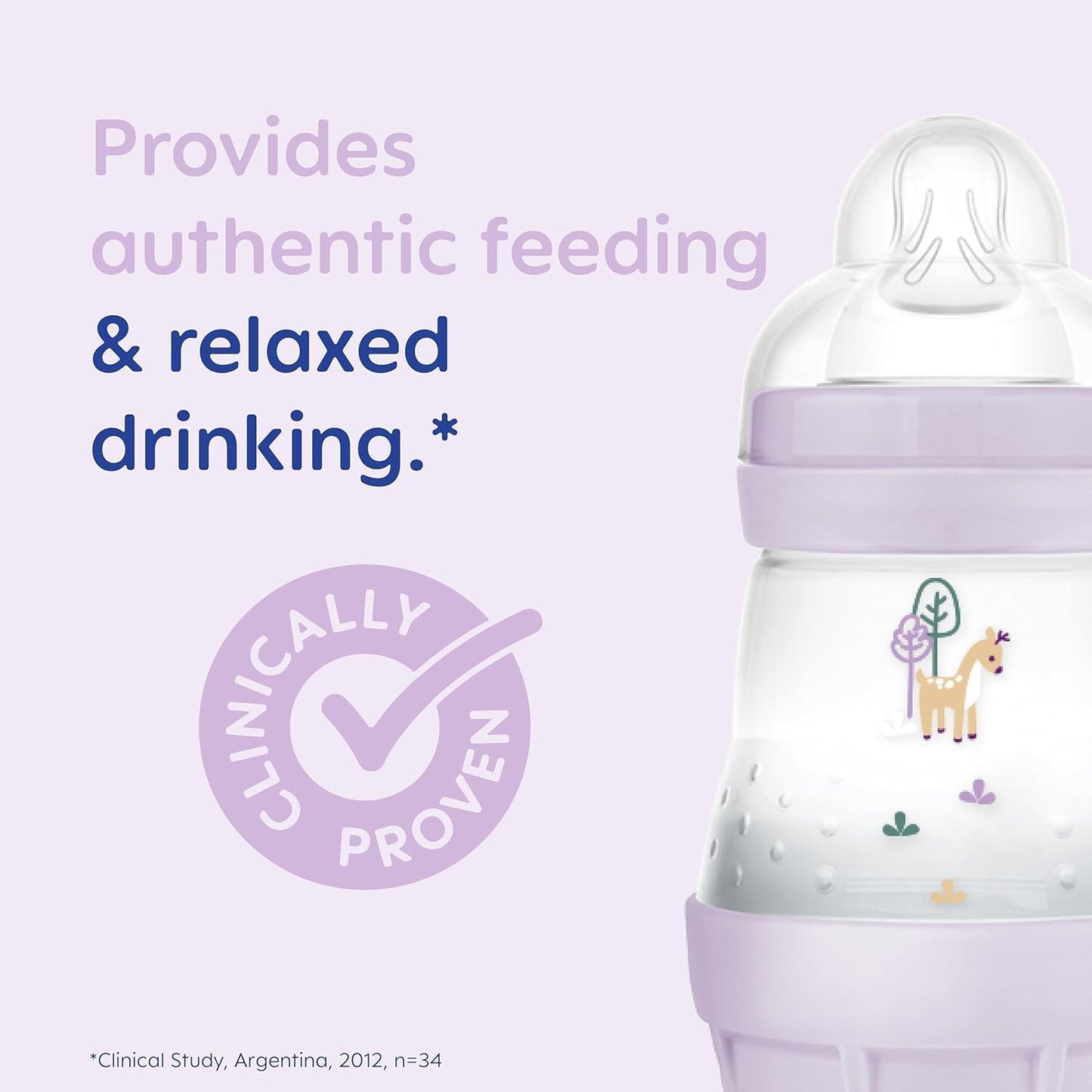 MAM Conjunto inicial de mamadeiras anticólicas Easy Start | Inclui mamadeiras e chupeta autoesterilizante MAM Original Start de 0 a 2 meses | Conjunto de presente para bebês