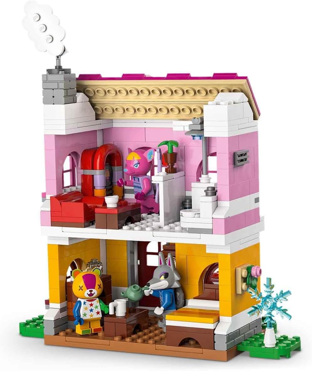LEGO Animal Crossing Casas Criativas: Estações da Diversão - Brinquedo 2 em 1 com 2 modelos de casas e minifiguras do Stitches, Fuchsia e Fang - Presente para fãs e meninas a partir de 7 anos - 77057