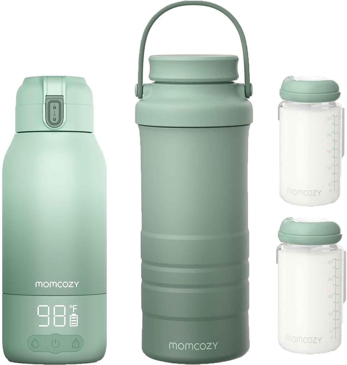 Momcozy Aquecedor de leite portátil para viagens e bolsa térmica portátil Momcozy de 650 ml para leite materno (uso ao ar livre)