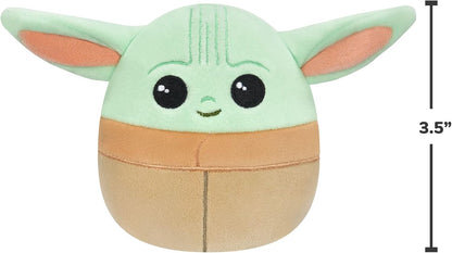 Squishmallows Pelúcias Originais Star Wars: Mandalorian (30 cm) + Grogu (9 cm) | Conjunto com 2, para maiores de 3 anos