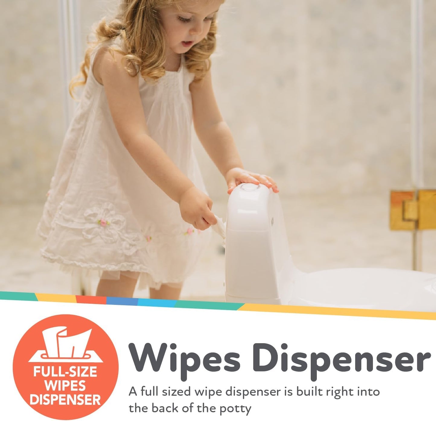 Nuby My Real Urinal Potty Training Toilet para meninos com botão de descarga realista e som para bebês e crianças, branco